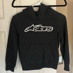 Alpinestars Black Hoodie with White Logo